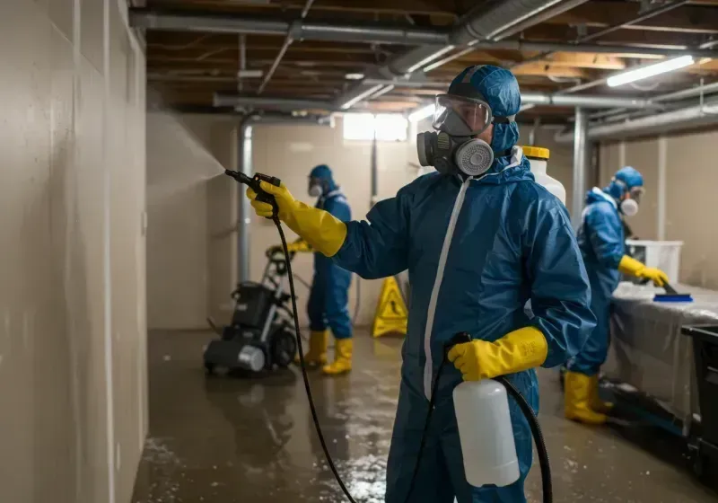 Basement Sanitization and Antimicrobial Treatment process in Lofall, WA